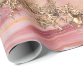 Rose quartz and pastel pink marble cadeaupapier (Rol Hoek)