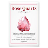 Rose Quartz Crystal meaning poster (Voorkant)
