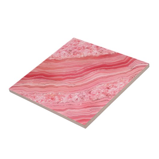 Rose Quartz marble Digital Art Tegeltje (Zijkant)