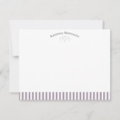 Rose Quartz Modern Open Hearts Striped Note Card Notitiekaartje (Voorkant)
