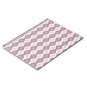 Rose quartz pink diamond pattern notitieboek (Linkerzijde)