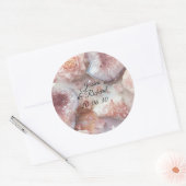 Rose Quartz Romance Wedding Personalized Sticker (Envelop)