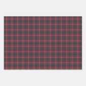 Rose Red Blue Black Plaid Tartan Inpakpapier Vel (Voorkant)