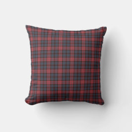 Rose Red Blue Black Plaid Tartan Kussen