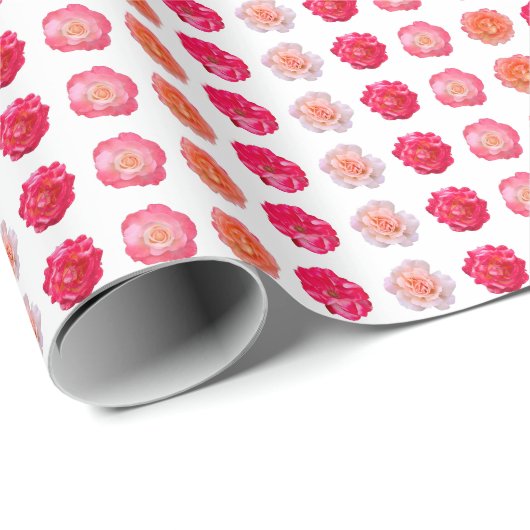 Rose Repeats Wrapping Paper Cadeaupapier (Rol Hoek)