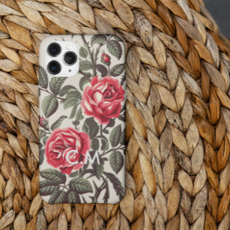 Rose Reverie Monogram iPhone Hoesje 15 Pro Case