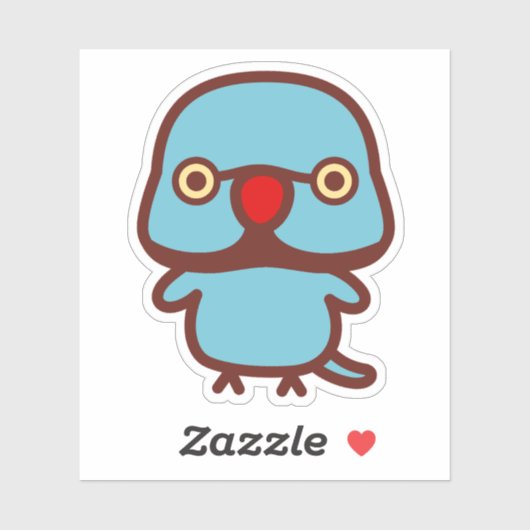 Rose-ringed parakeet / Blue male Sticker (Vel)