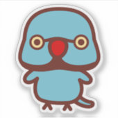 Rose-ringed parakeet / Blue male Sticker (Voorkant)