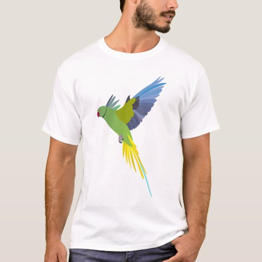 Rose ringed parakeet t-shirt (Voorkant)