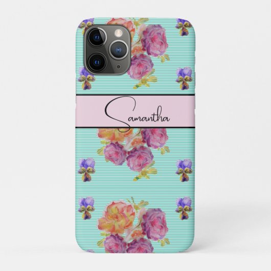 Rose Rode roze waterverfrozen bloem Mobiel Case-Mate iPhone Case (Achterkant)