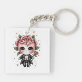 Rose Romeo Charm Sleutelhanger (Achterkant)