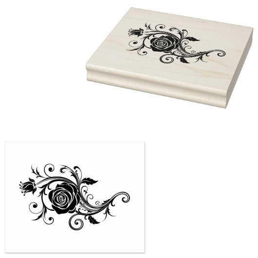 Rose Rubberstempel (Gestempeld)