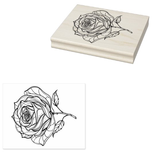 Rose Rubberstempel (Gestempeld)