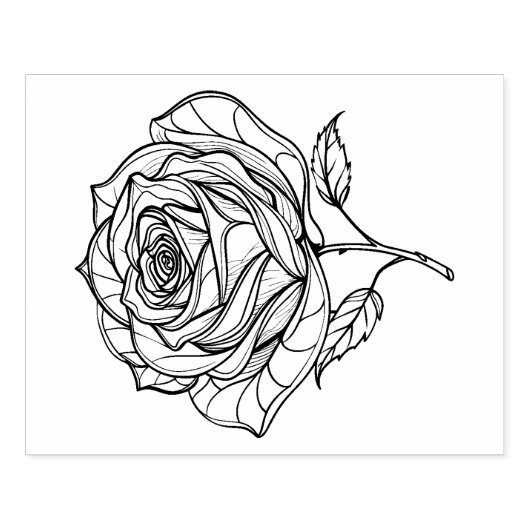 Rose Rubberstempel (Afrduk)