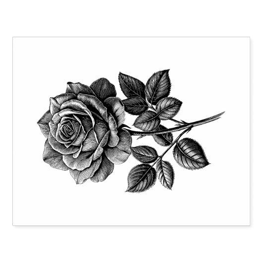Rose Rubberstempel (Afrduk)