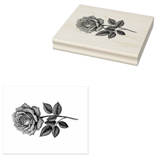 Rose Rubberstempel (Gestempeld)