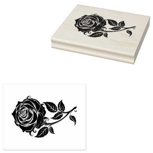 Rose Rubberstempel (Gestempeld)