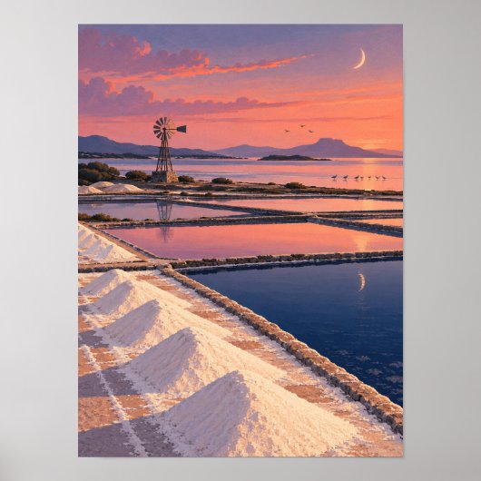 Rose Saltworks Schemering 12x16 Poster (Voorkant)