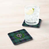 Rose Scottish Clan Tartan & Crest Bier Onderzetter (Rechterzijde)
