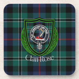 Rose Scottish Clan Tartan & Crest Bier Onderzetter