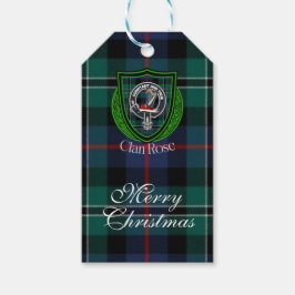 Rose Scottish Clan Tartan & Crest Cadeaulabel