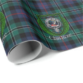 Rose Scottish Clan Tartan & Crest Cadeaupapier (Rol Hoek)