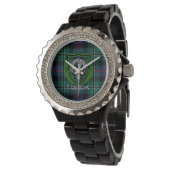 Rose Scottish Clan Tartan & Crest Horloge (Gekanteld)
