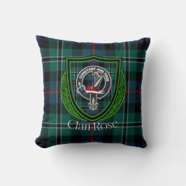 Rose Scottish Clan Tartan & Crest Kussen