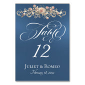 Rose Scroll - Blauw Kaart (Voorkant)