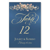 Rose Scroll - Blauw Kaart (Voorkant)