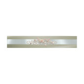 Rose Scroll - Taupe/Zilver Uitnodigingen Wikkel (Vlak)
