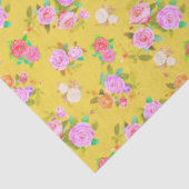 Rose Shabby Vintage Mustard Tissuepapier (Detail)