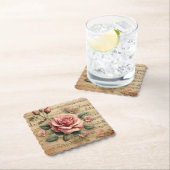 Rose & Sheet Music Paper Onderzetters – Meer Vorme (Insitu)