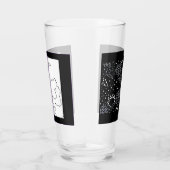 Rose Sketch and Starlight Silkscreen glassware Gla Glas (Rechts)