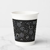 Rose Sketch and Starlight Silkscreen glassware Papieren Bekers (Voorkant)