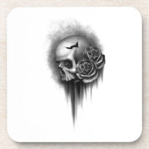 Rose skull bier onderzetter
