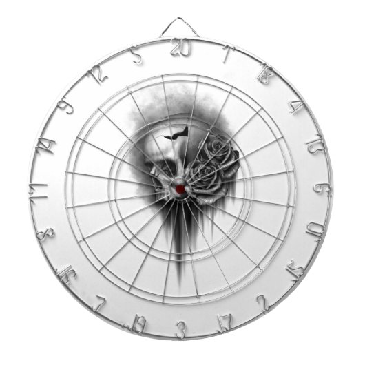 Rose skull dartbord (Voorkant)