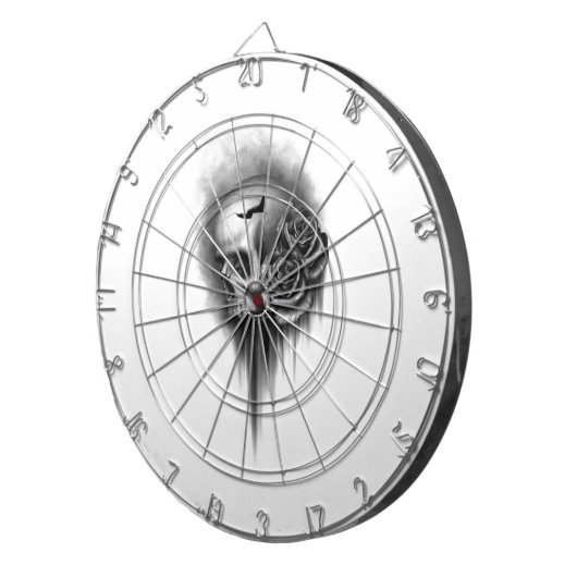Rose skull dartbord (Voorkant Rechts)