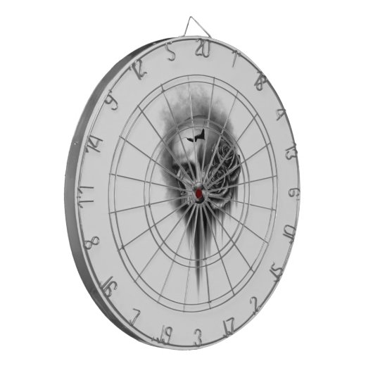 Rose skull dartbord (Voorkant Links)