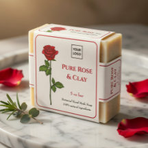 Rose Soap Label Template | Botanical Handmade Soap