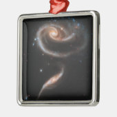 Rose Spiral Galaxies Metalen Ornament (Links)