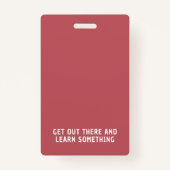 Rose Stripe Homeschool Student ID Badge (Achterkant)