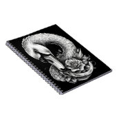 "Rose Swan" Floral Art Spiral Notebook Notitieboek (Rechterzijde)