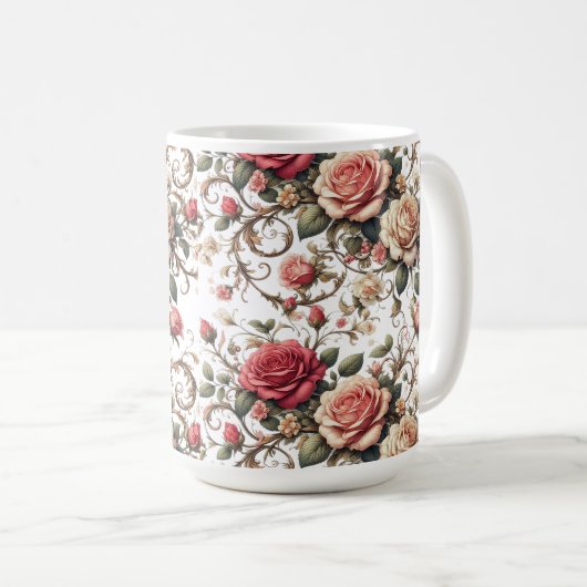 Rose Symphony Koffiemok (Voorkant rechts)