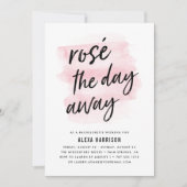 Rosé The Day Away Bachelorette Weekend Invitation Kaart (Voorkant)