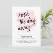 Rosé The Day Away Bachelorette Weekend Invitation Kaart (Staand voorkant)