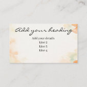 Rose themed sationary or self promotion visitekaartje (Achterkant)