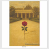 Rose Through the Crack: Back of the White House Sticker (Vel)