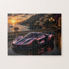 Rose Titanium — Luxury Pink Metallic Supercar Legpuzzel