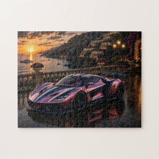 Rose Titanium — Luxury Pink Metallic Supercar Legpuzzel (Horizontaal)